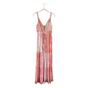 Anthropologie Me 2 Magic Boho Embroidered Maxi Dress M